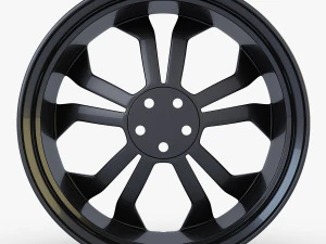 taurus sho 20 machined wheel black v 1 3D Model