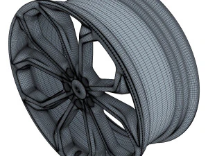 taurus sho 20 machined wheel black v 1 3D Model