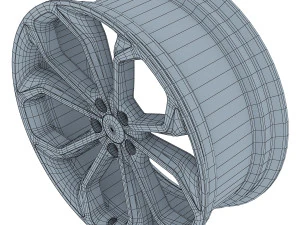 taurus sho 20 machined wheel black v 1 3D Model