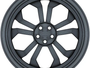 taurus sho 20 machined wheel black v 1 3D Model