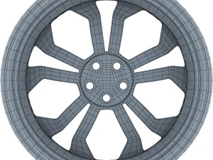 taurus sho 20 machined wheel black v 1 3D Model