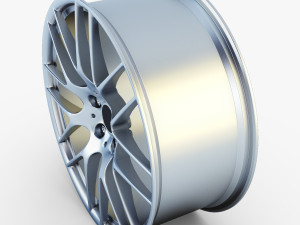 style 359m wheel silver mid poly 3D Model