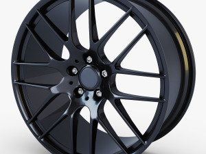 style 359m wheel black mid poly 3D Model