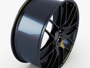 style 359m wheel black mid poly 3D Model