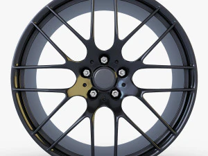 style 359m wheel black mid poly 3D Model