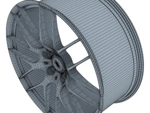 style 359m wheel black mid poly 3D Model
