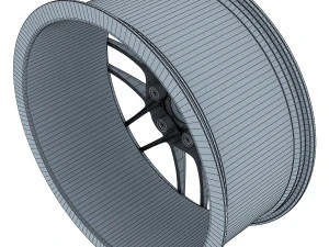style 359m wheel black mid poly 3D Model