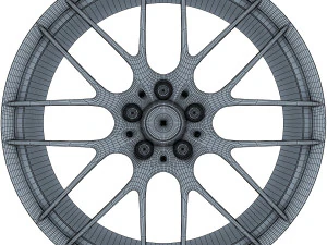 style 359m wheel black mid poly 3D Model