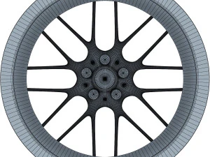 style 359m wheel black mid poly 3D Model