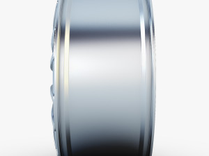style 345m wheel silver mid poly Modelo 3D