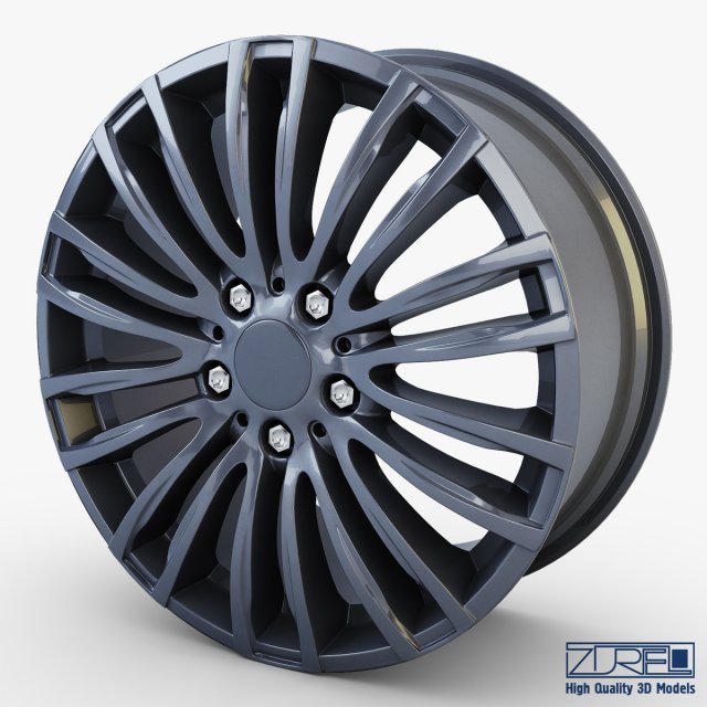 style 345m wheel ferric gray mid poly 3D 模型 .c4d .max .obj .3ds .fbx .stl .blend 