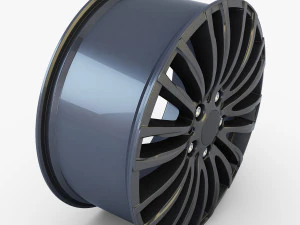 style 345m wheel ferric gray mid poly 3D Model