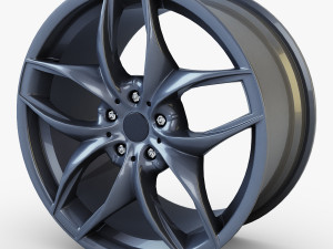 style 215 wheel ferric gray mid poly Modèle 3D