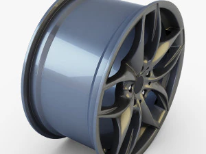 style 215 wheel ferric gray mid poly 3D Model