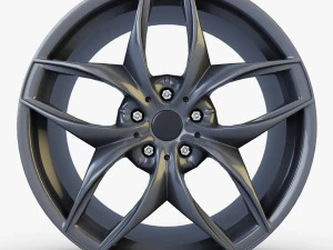 style 215 wheel ferric gray mid poly 3D Model