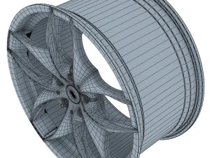 style 215 wheel ferric gray mid poly 3D Model