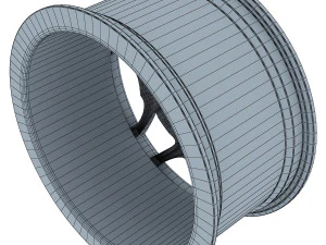 style 215 wheel ferric gray mid poly 3D Model