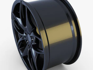 style 215 wheel black mid poly 3D Model