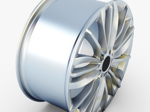 style 332 wheel silver mid poly 3D Model