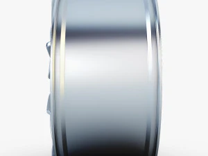 style 332 wheel silver mid poly 3D Model