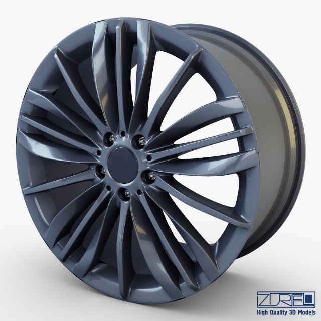 style 332 wheel ferric gray mid poly 3D Model .c4d .max .obj .3ds .fbx .stl .blend 