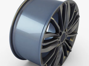 style 332 wheel ferric gray mid poly 3D Model