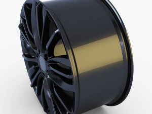 style 332 wheel black mid poly 3D Model