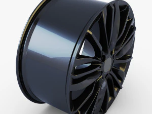 style 332 wheel black mid poly 3D Model