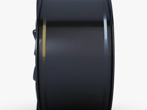 style 332 wheel black mid poly 3D Model