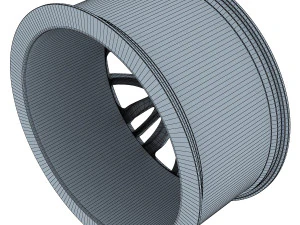 style 332 wheel black mid poly 3D Model