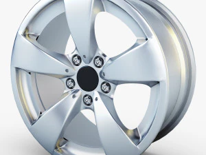 ruota stile 138 argento medio poly Modello 3D