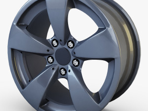 style 138 wheel ferric gray mid poly 3D Model