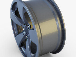 style 138 wheel ferric gray mid poly 3D Model