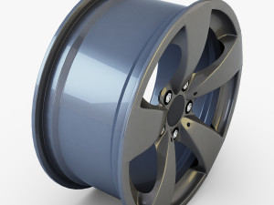 style 138 wheel ferric gray mid poly 3D Model