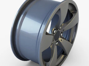 style 138 wheel ferric gray mid poly 3D Model
