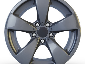 style 138 wheel ferric gray mid poly 3D Model