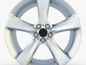 style 128 wheel silver mid poly Modelo 3D