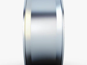 style 128 wheel silver mid poly 3D Model