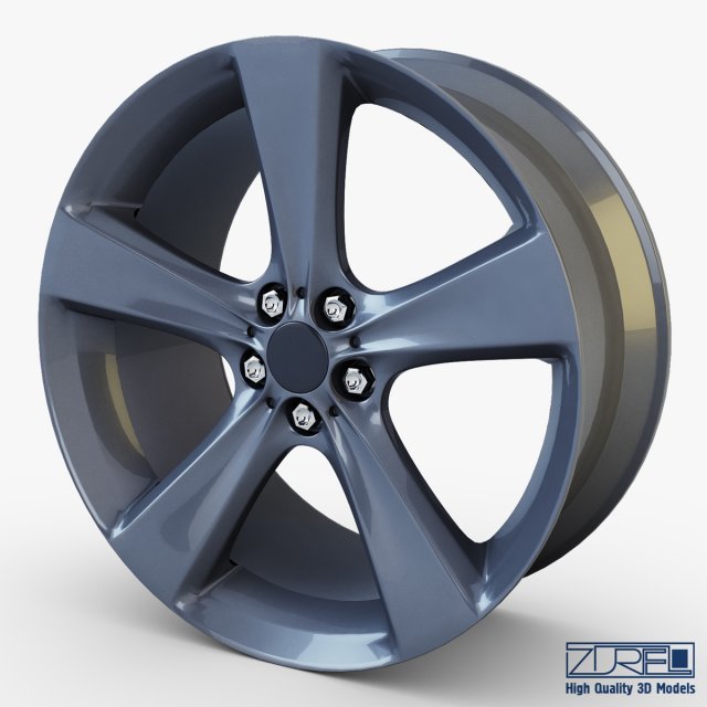 style 128 wheel ferric gray mid poly Modello 3D .c4d .max .obj .3ds .fbx .stl .blend 