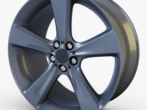 ruota stile 128 grigio ferrico mid poly Modello 3D