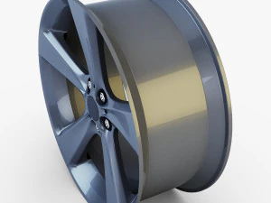 style 128 wheel ferric gray mid poly 3D Model