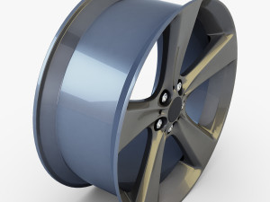 style 128 wheel ferric gray mid poly Modello 3D