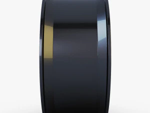 style 128 wheel black mid poly 3D Model