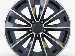 style 247 wheel ferric gray mid poly 3D Model