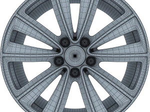 style 247 wheel ferric gray mid poly 3D Model