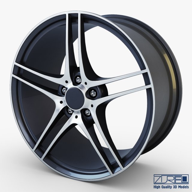 style 313 wheel ferric gray mid poly 3D 모델 .c4d .max .obj .3ds .fbx .stl .blend