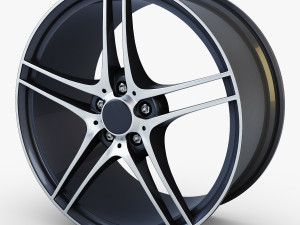 style 313 wheel ferric gray mid poly Modelo 3D