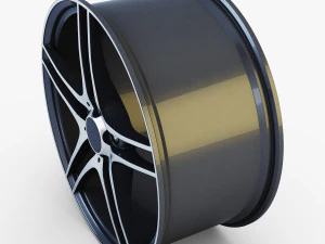 style 313 wheel ferric gray mid poly 3D Model