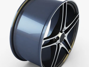 style 313 wheel ferric gray mid poly 3D Model