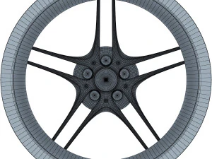 style 313 wheel ferric gray mid poly 3D Model